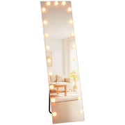 Specchio da terra LED RGB 150x40 cm ¨C Minimal ¨C specchio, 21 lampadine, 7 colori, touch