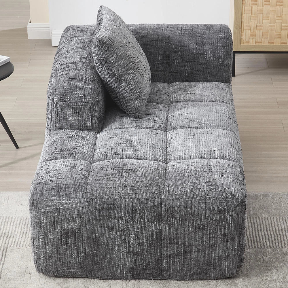 Chaise longue - Xylo - pronto uso con tasche laterali grigio