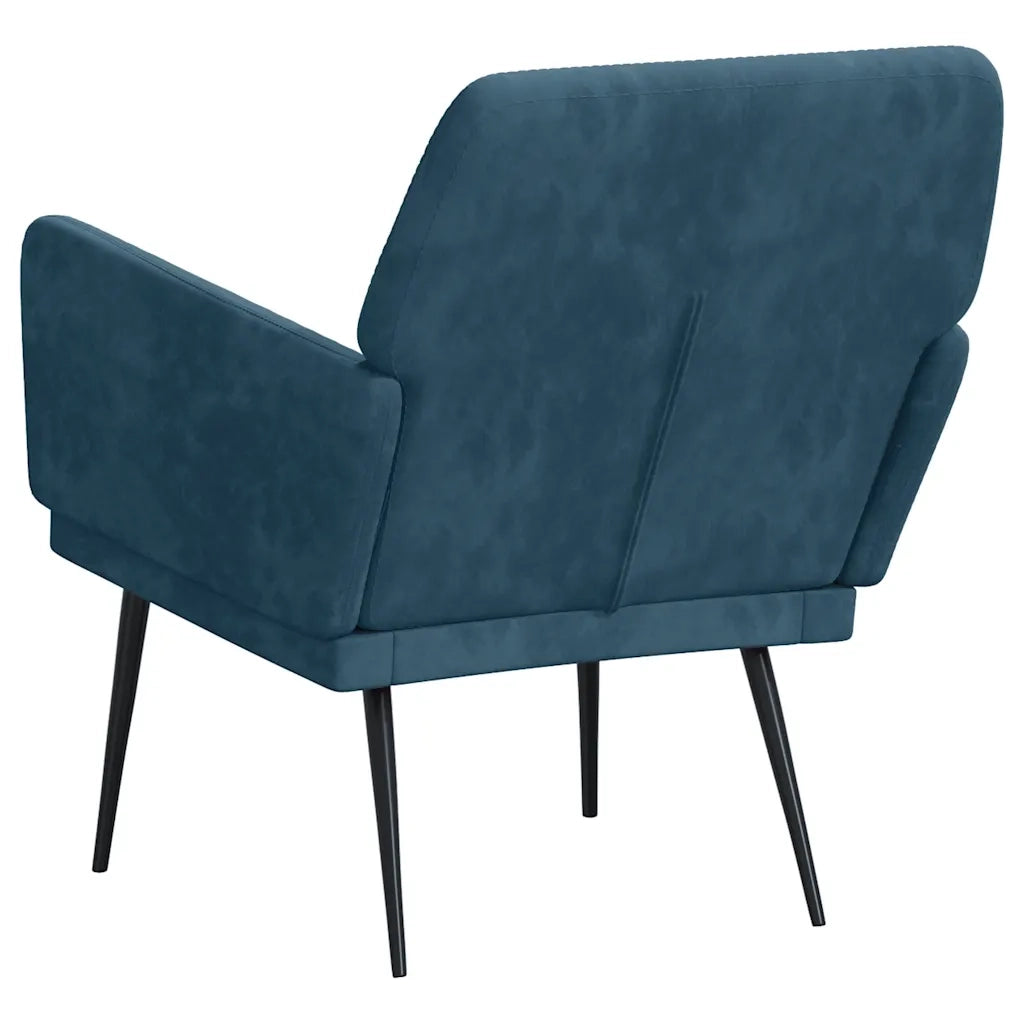 Poltrona Blu 62x79x79 cm Velluto 351381