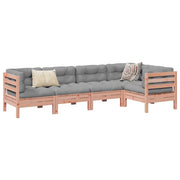 Set Divani Giardino 5 pz Cuscini Legno Massello Abete Douglas