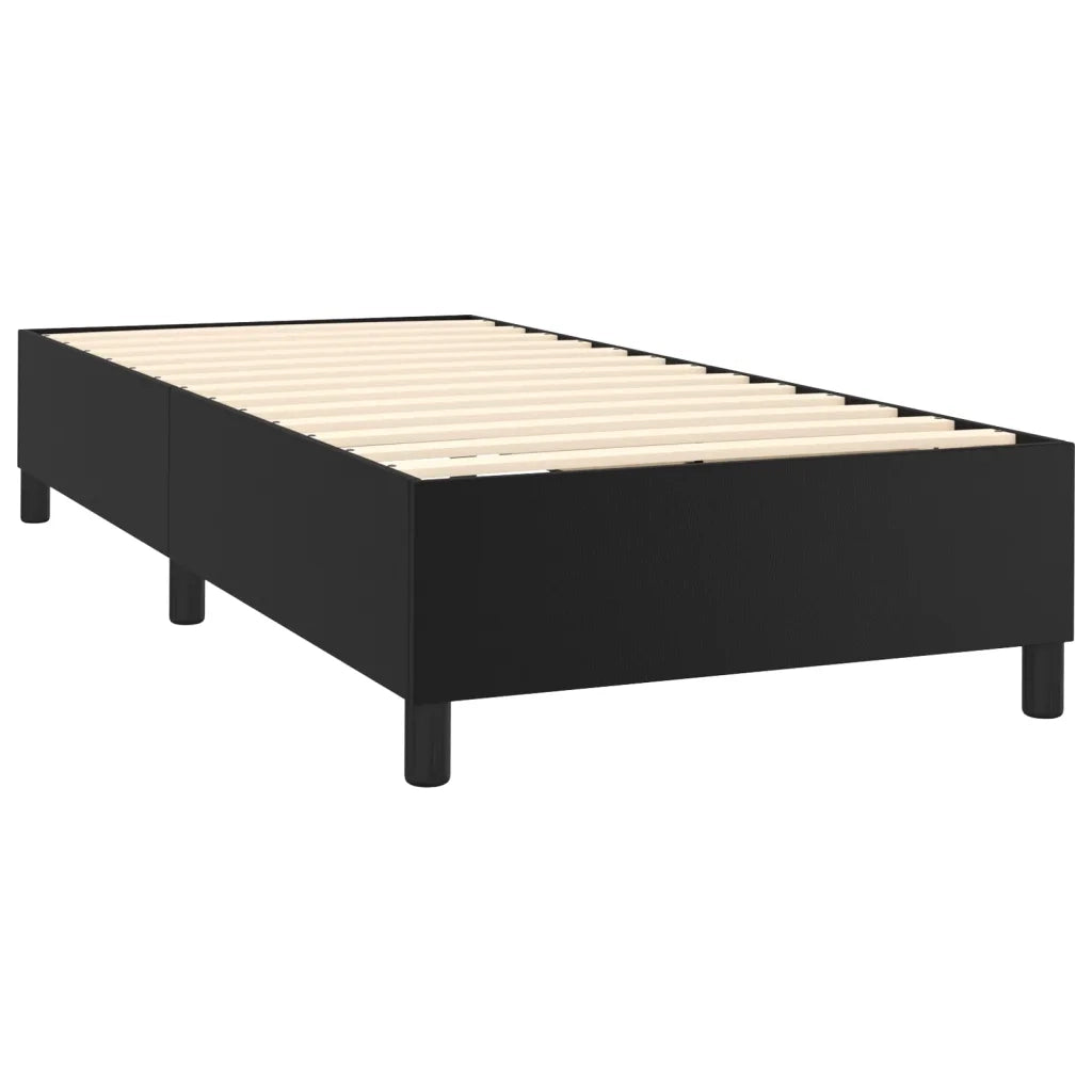 Giroletto a Molle con Materasso e LED Nero 80x200 cm Similpelle 3139229