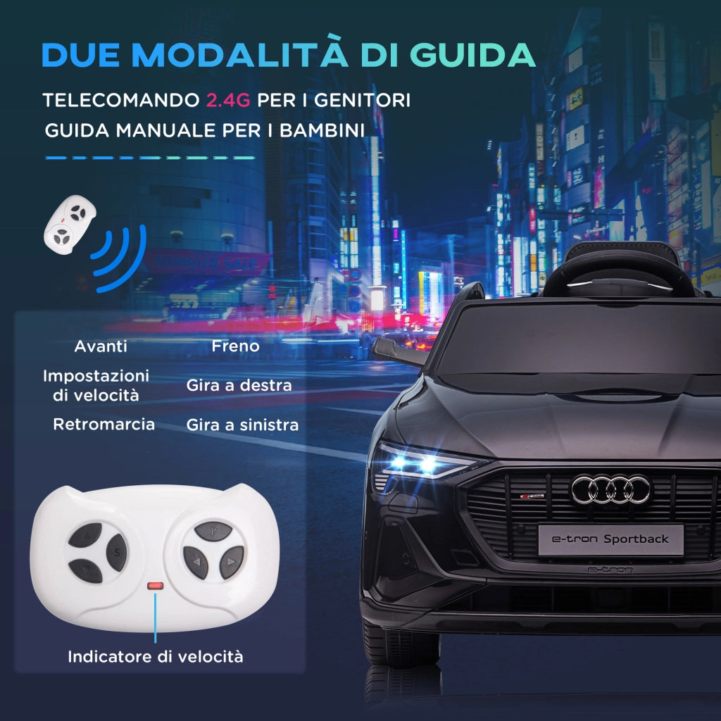 Macchina Elettrica per Bambini ¨C Minimal ¨C Nero, Telecomando, 12V, 3-5 Anni