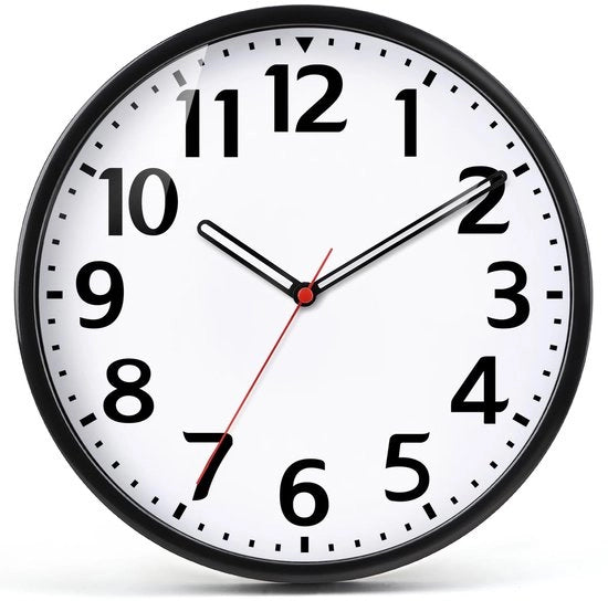 Orologio da Parete 9 Pollici a Batteria Silenzioso Non Ticchettante Design Moderno in Quarzo Decorativo per Interni Cucina Ufficio
