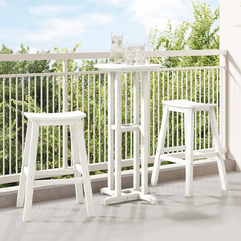 Sgabello da bar 2 pcs Bianco 52 x 43 x 73,5 cm HDPE 42006610