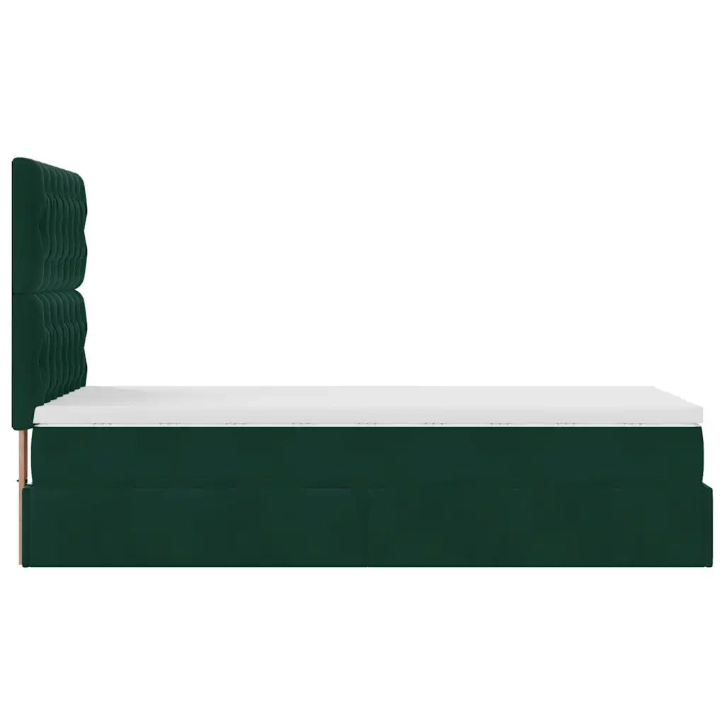 Struttura Letto Pouf con Materassi 90x200 cm in Velluto 3314369