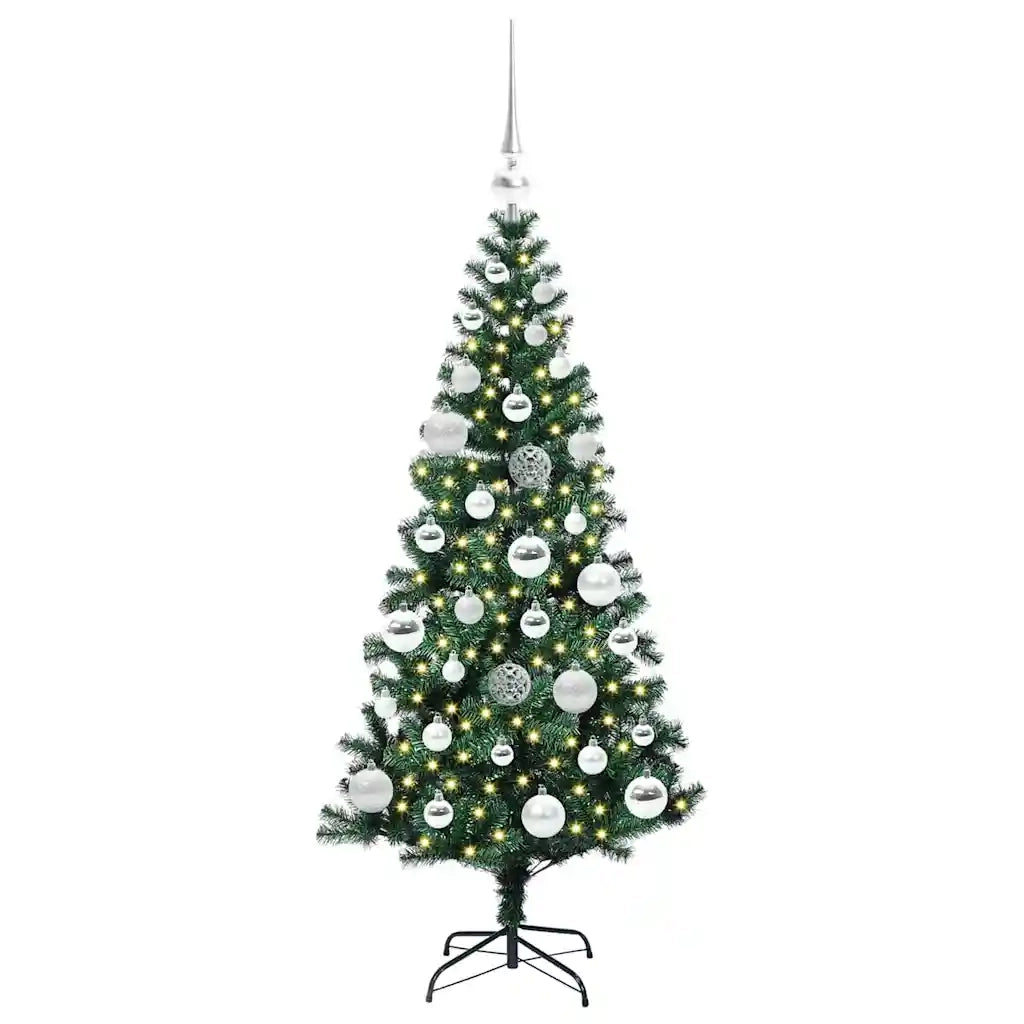 Albero di Natale artificiale con luci integrate Verde 120 cm 3396741