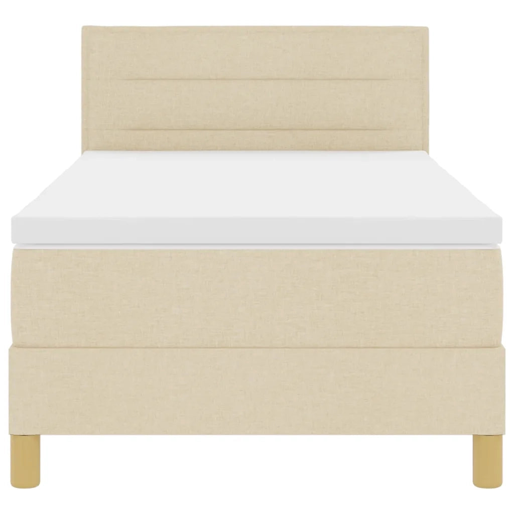 Letto a molle con cuscino Crema 80 x 200 cm Tessuto 3338802