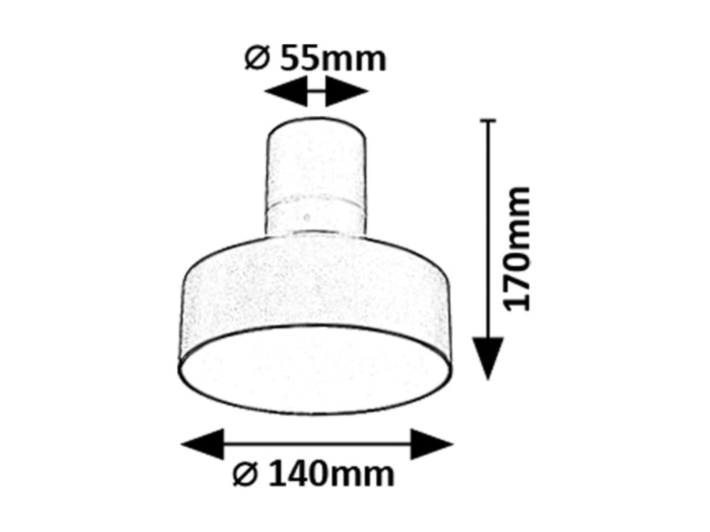 Faretto soffitto orientabile nero tondo Ø14 LED 16W