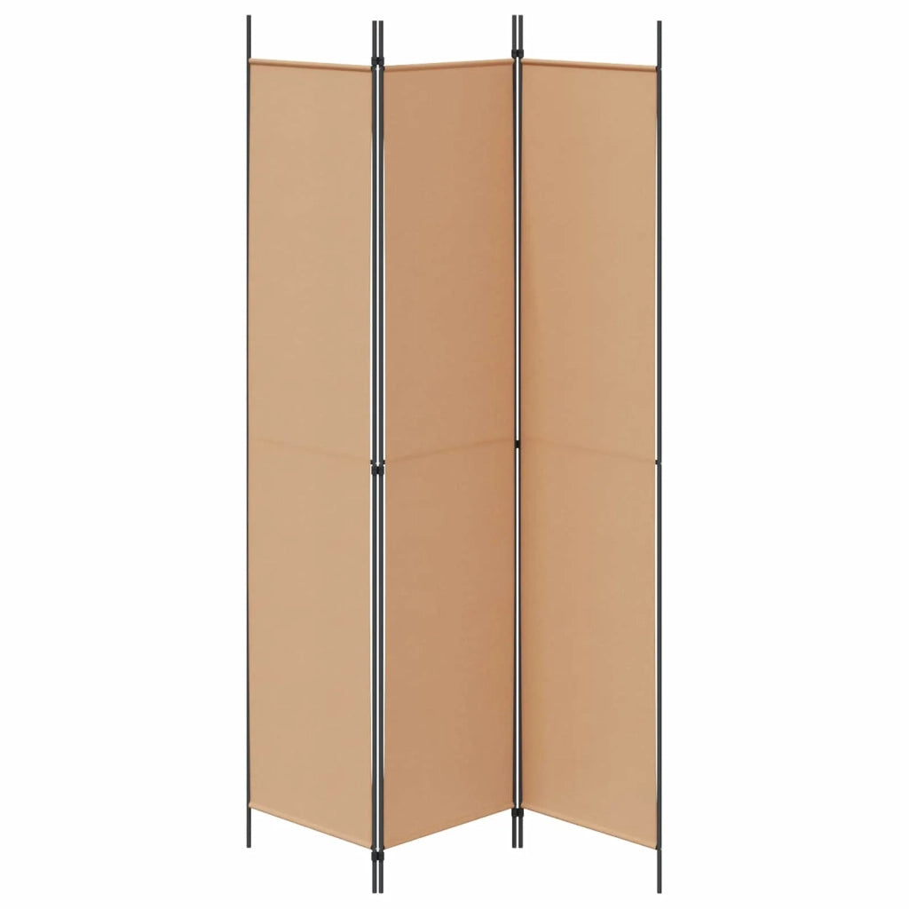 Divisorio Ambienti | Divider per stanze | Paravento a 3 pannelli Beige 150 x 220 cm Tessuto