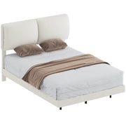 Letto matrimoniale imbottito con testiera ¨C Xylo ¨C Beige metallico 135x190 cm