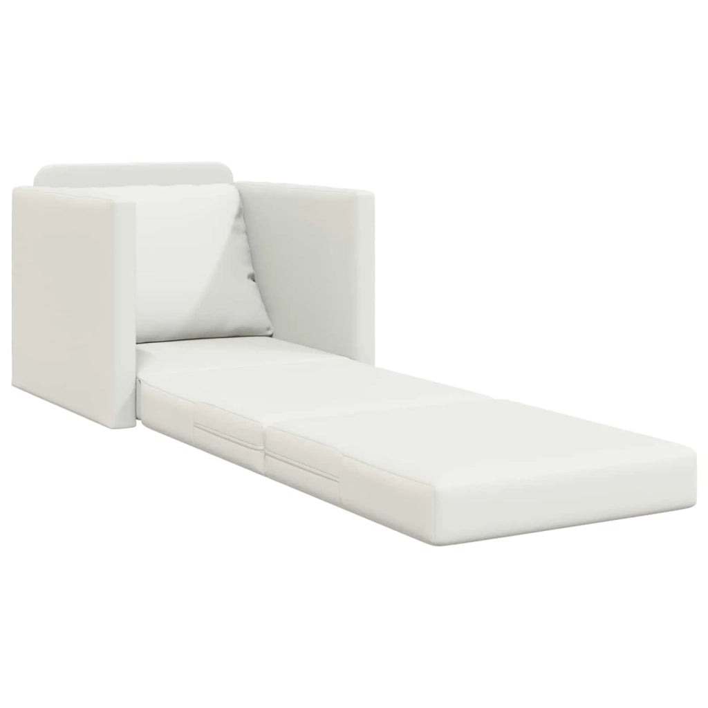 Divano letto | Sof¨¤ letto | Letto singolo 60cm Bianco Pelle Artificiale