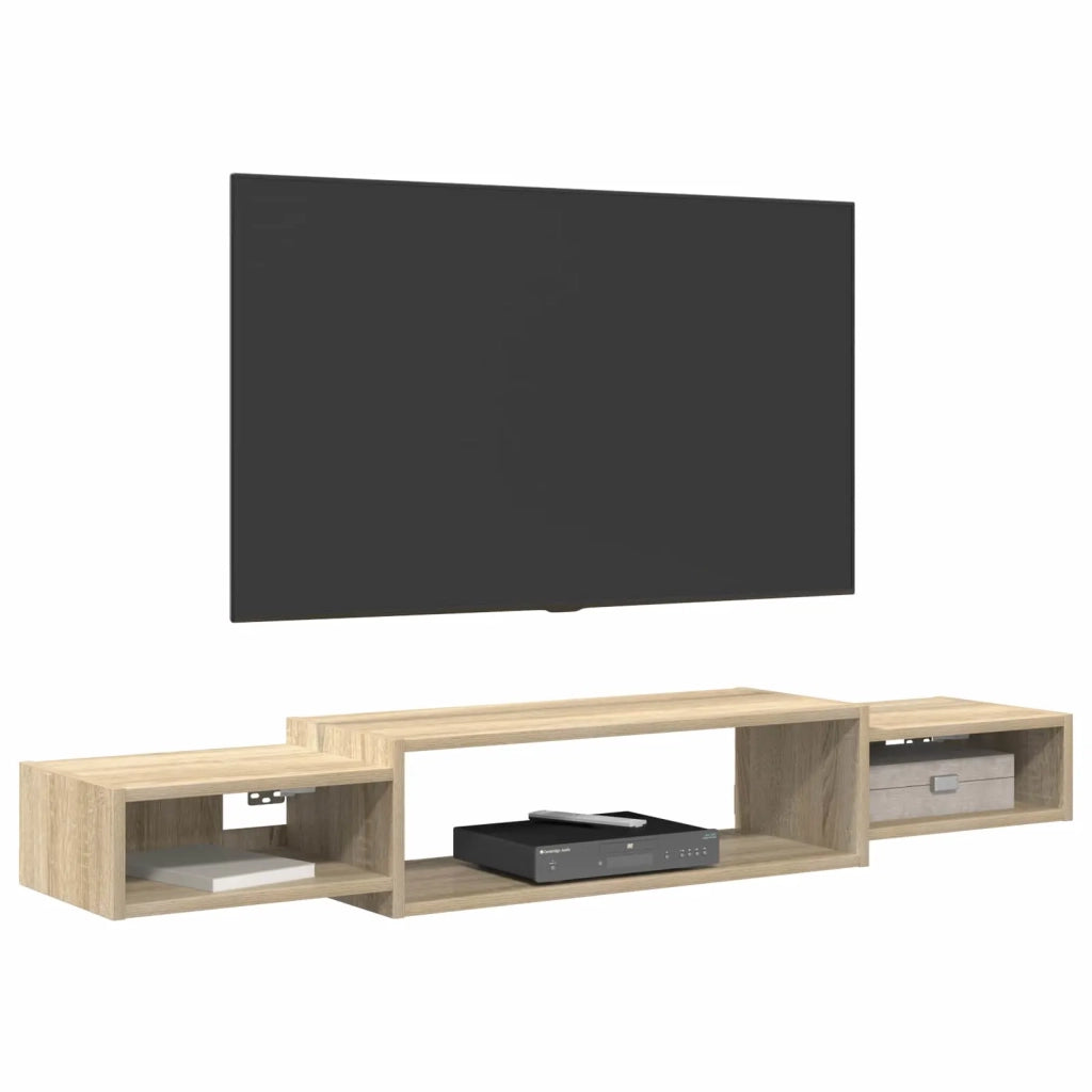 Mobile TV da Parete A parete-Credenza per TV sospesa Rovere Sonoma 140 x 28 x 21 cm