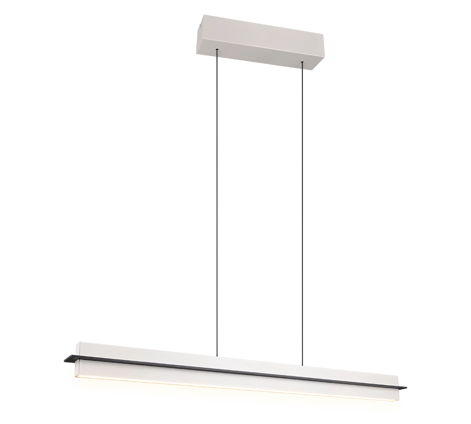 Lampada a sospensione LED, metallo, grigio caldo, L 95 cm, Emerson