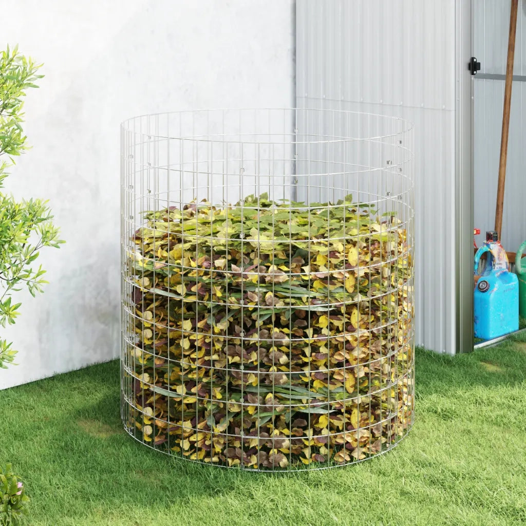 Compostiera da Giardino Ã˜100x100 cm in Acciaio Zincato cod mxl 40650