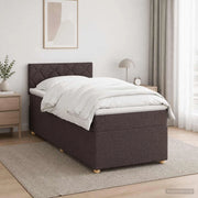 Letto box spring con materasso Marrone Scuro 90 x 190 cm 3452320