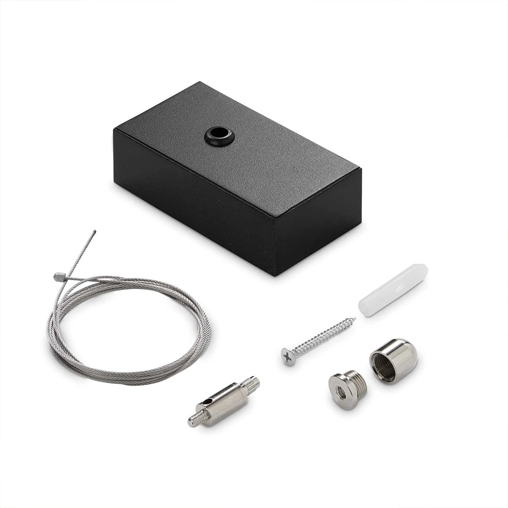 Kit Cavo E Coppa Soffitto Steel Alluminio Bianco 2M