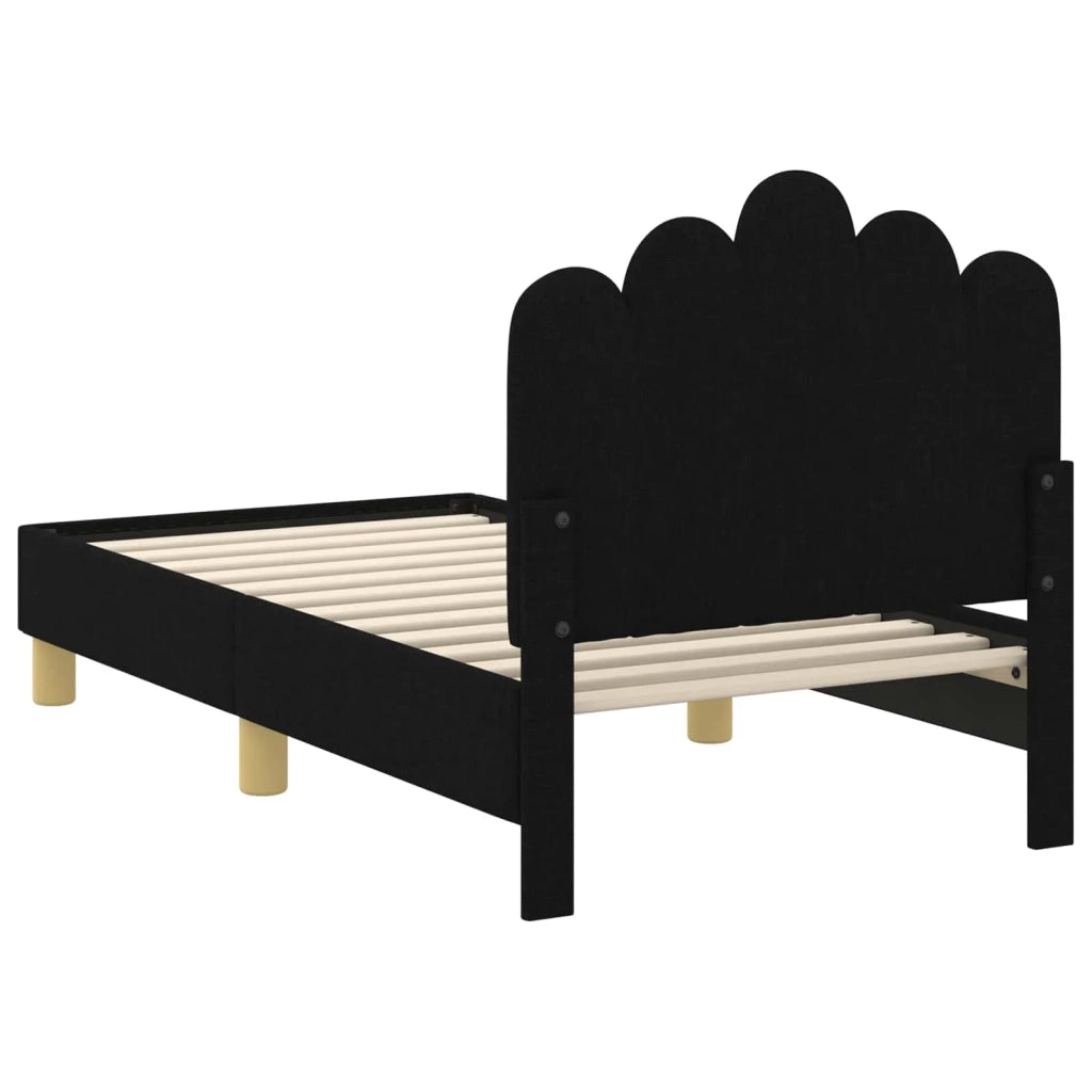 Struttura letto per bambini con testata-Giroletto per bambini Nero 70 x 140 cm 778630