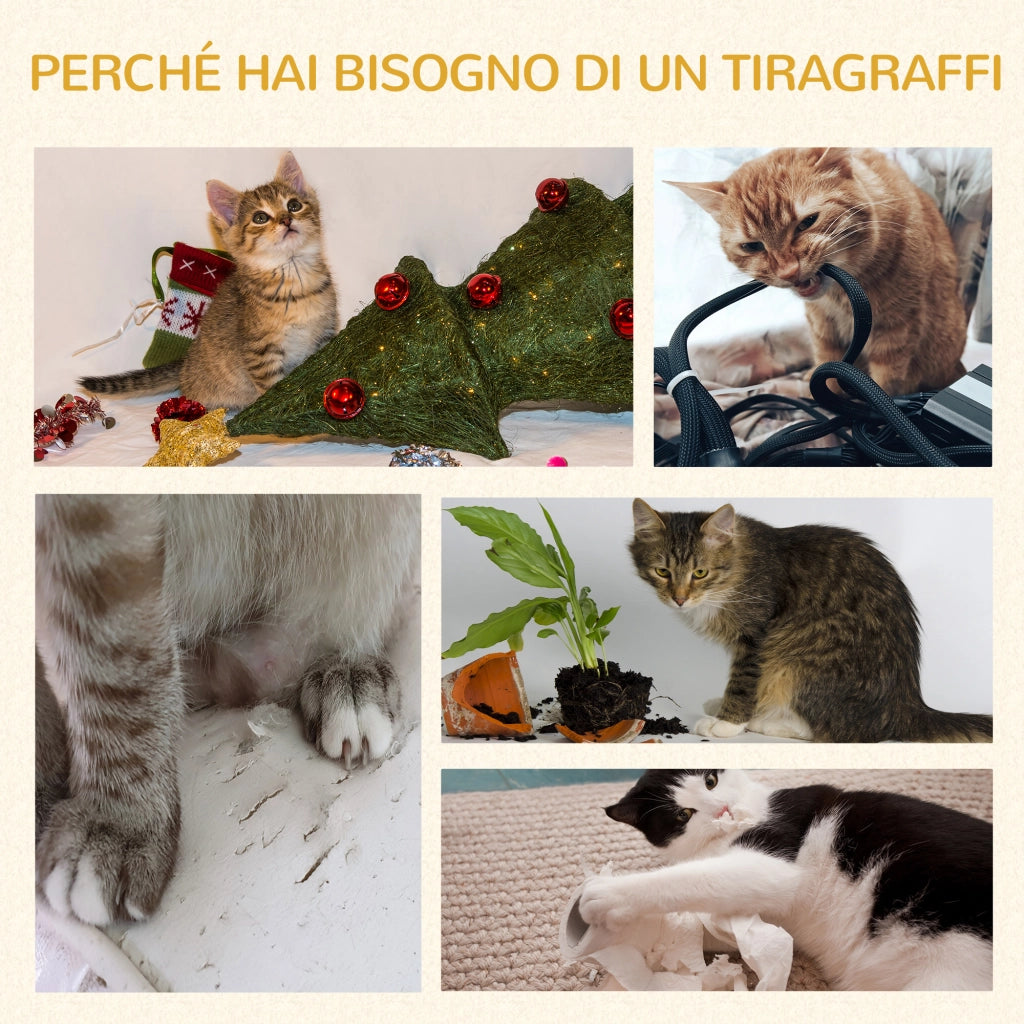 Tiragraffi per Gatti con Cuccia ¨C Minimal ¨C 50x30x81.5 cm