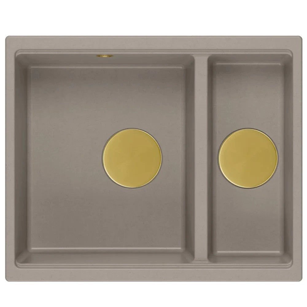 Lavello In Granito Logan 150 Beige Tappo oro