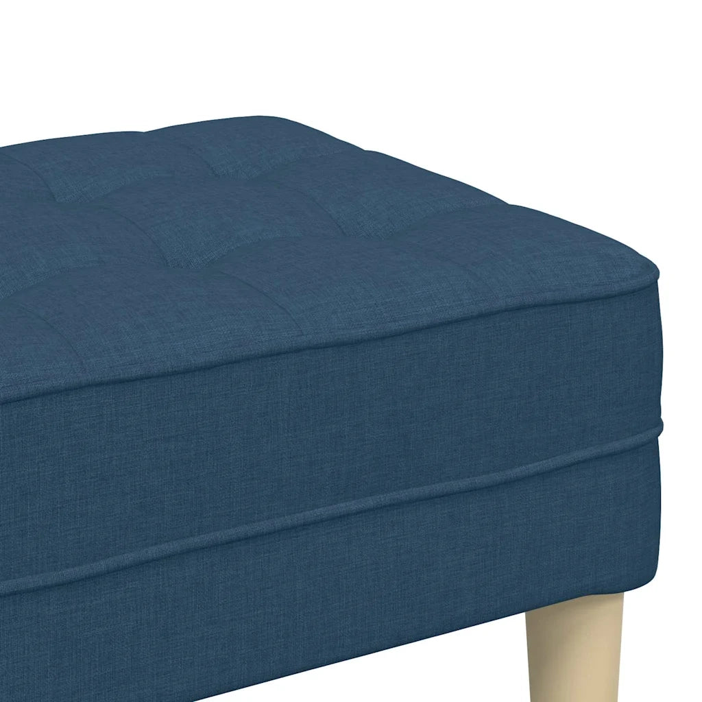 panchina con cuscino Blu 113 x 57 x 39 cm Tessuto 42001942
