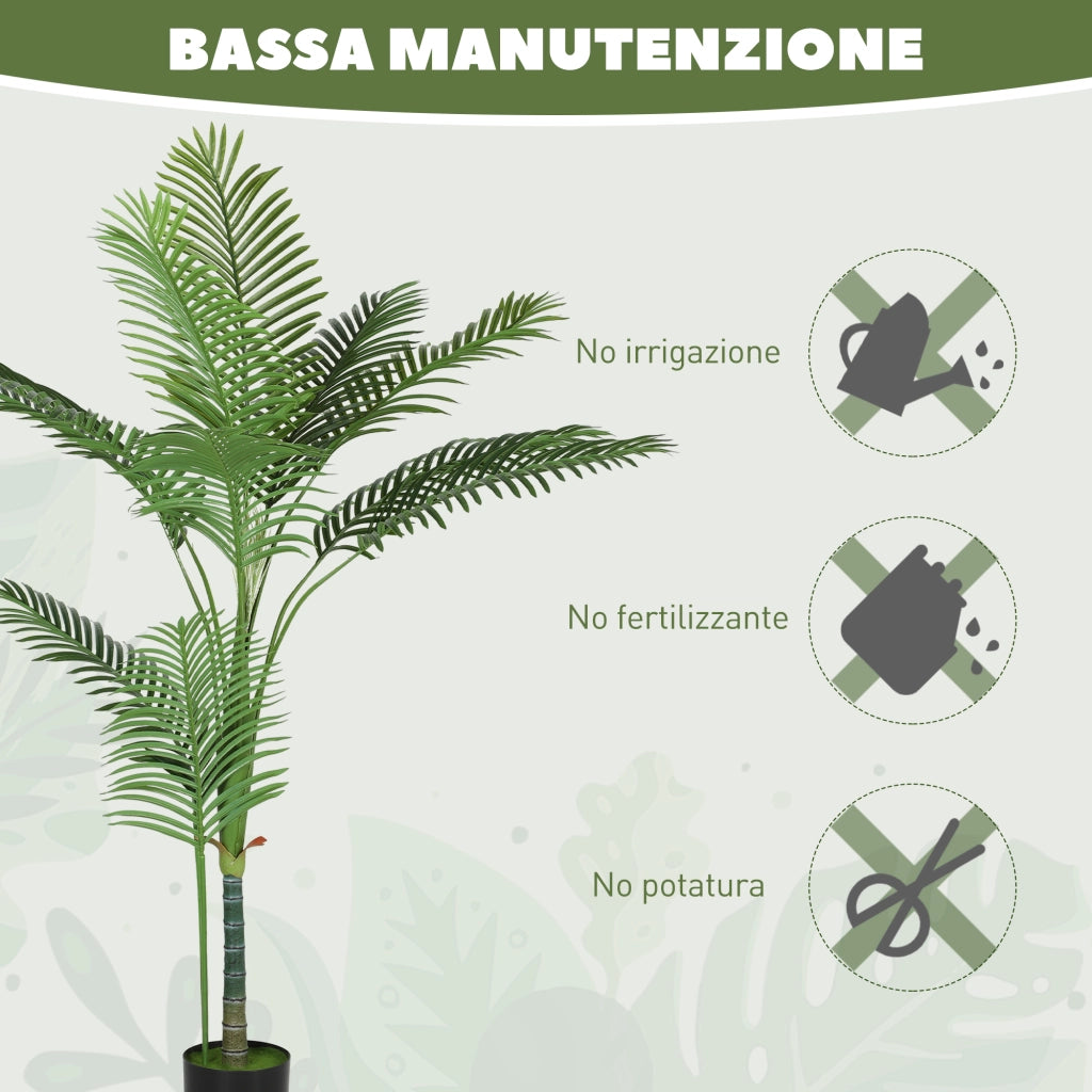 Palma Areca Artificiale ¨C Xylo ¨C 150 cm con Vaso Verde
