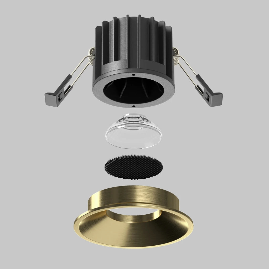 Maytoni Lampada da Incasso Round 1 luce LED integrato ottone alluminio