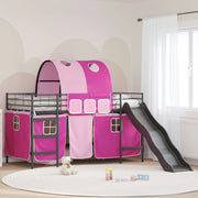 Struttura del letto loft per bambini Nero e rosa 100 x 200 cm 42020848