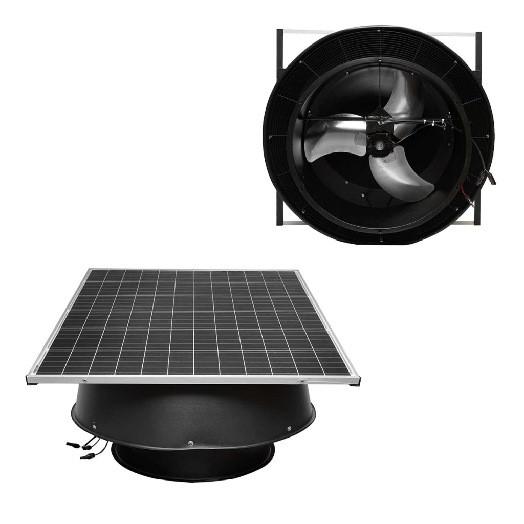 Ventilatore assiale da soffitto 600mm con pannello solare 12000m3/h Breckner Germany
