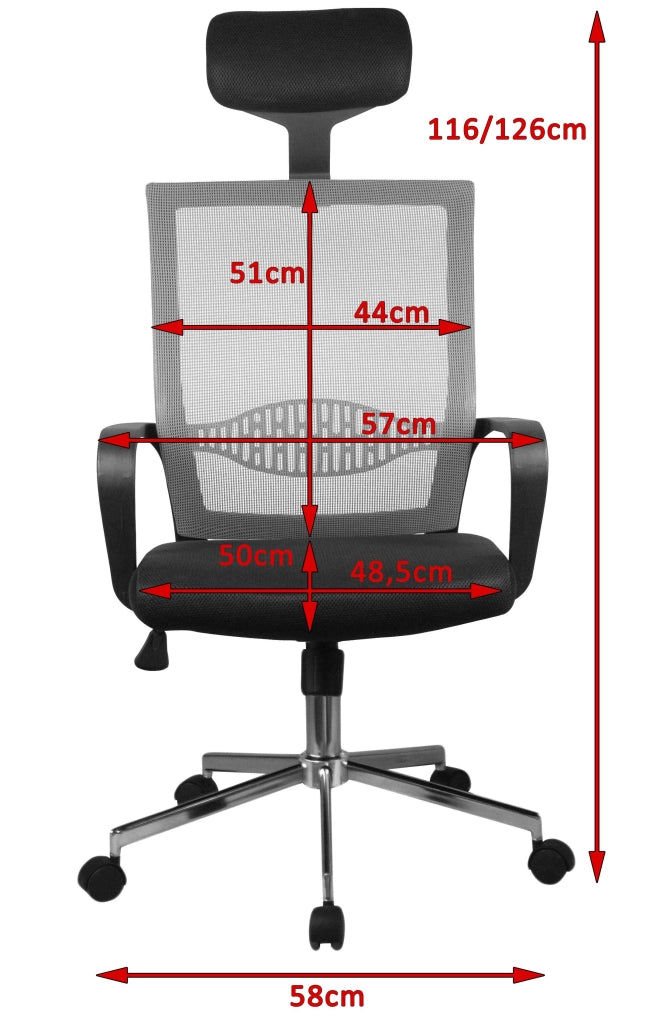 Sedia da ufficio OCF9 in rete Rosso