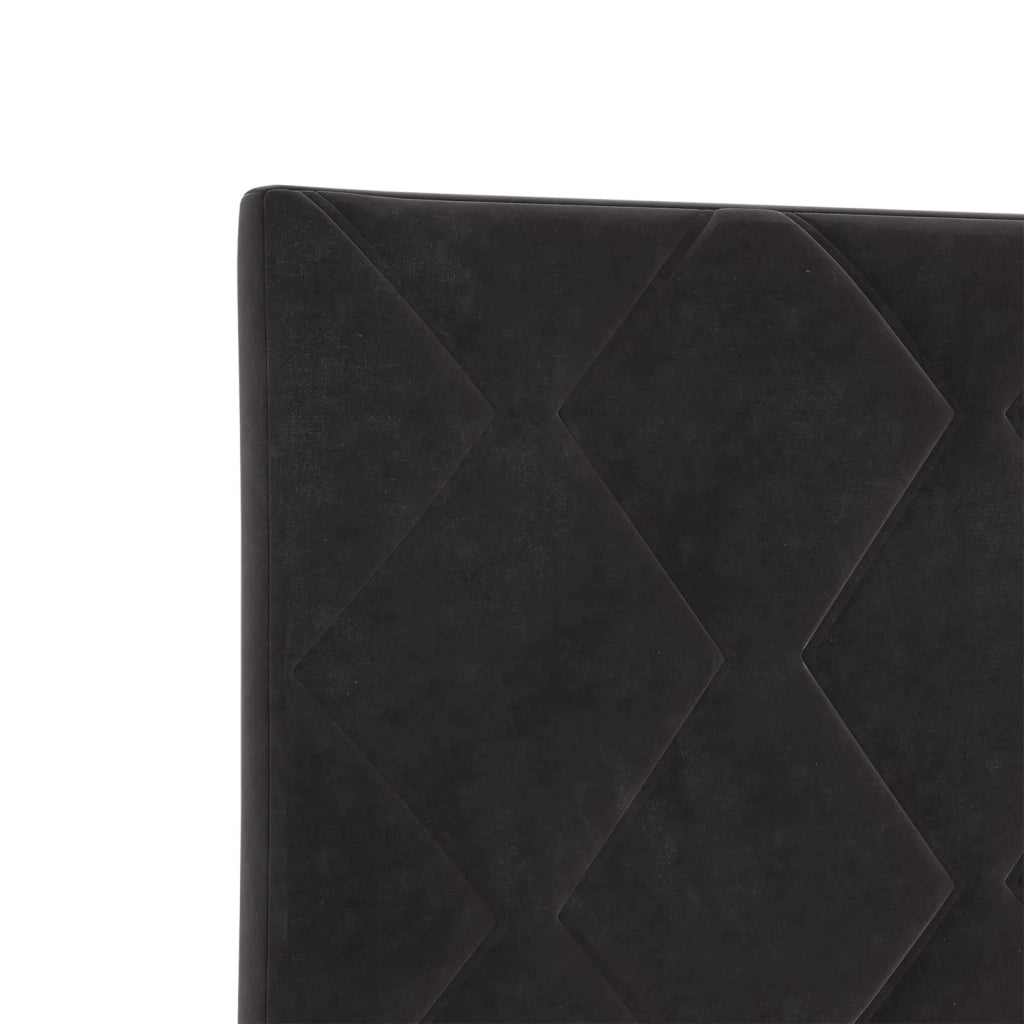 Letto Box Spring LED con Materasso Nero 180 x 200 cm Velluto 3456127