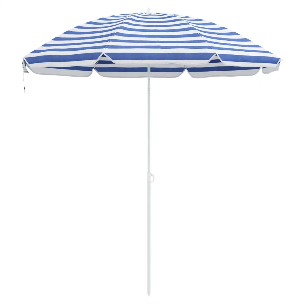 Ombrellone da Spiaggia Blu e Bianco 263 x 263 x 272 cm 4010669