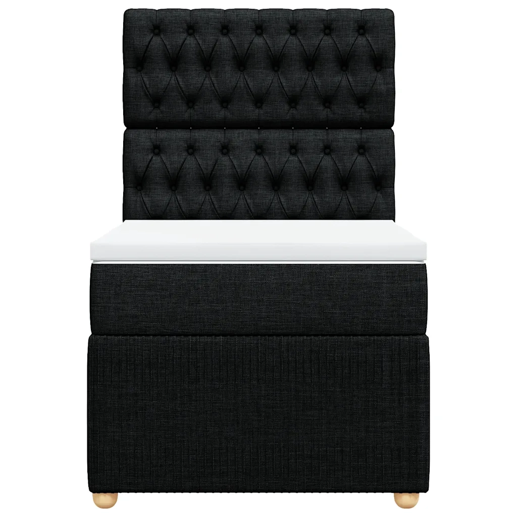 Giroletto a Molle con Materasso Nero 90x190 cm in Tessuto 3291920