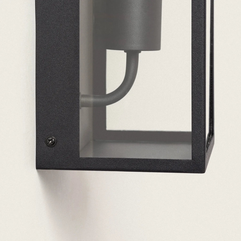 Applique esterna nera IP44 Leonardo Abruzzo E27 35cm