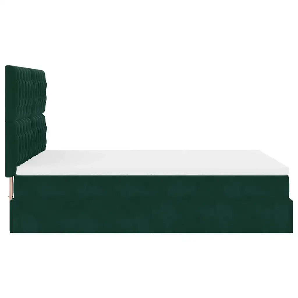 Struttura Letto Pouf con Materassi 140x190 cm in Velluto 3313544