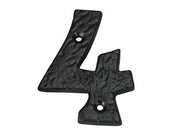 NUMERO CIVICO 4 IN FERRO NERO OPACO