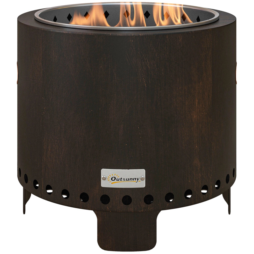 Braciere per esterno in metallo ¨C Minimal ¨C 45x45x42 cm nero bronzo