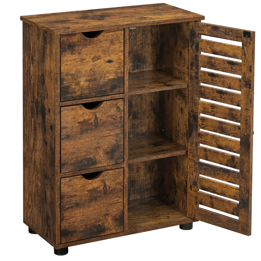 Mobiletto da bagno rustico VALORA con ripiani regolabili BBK143X01V1