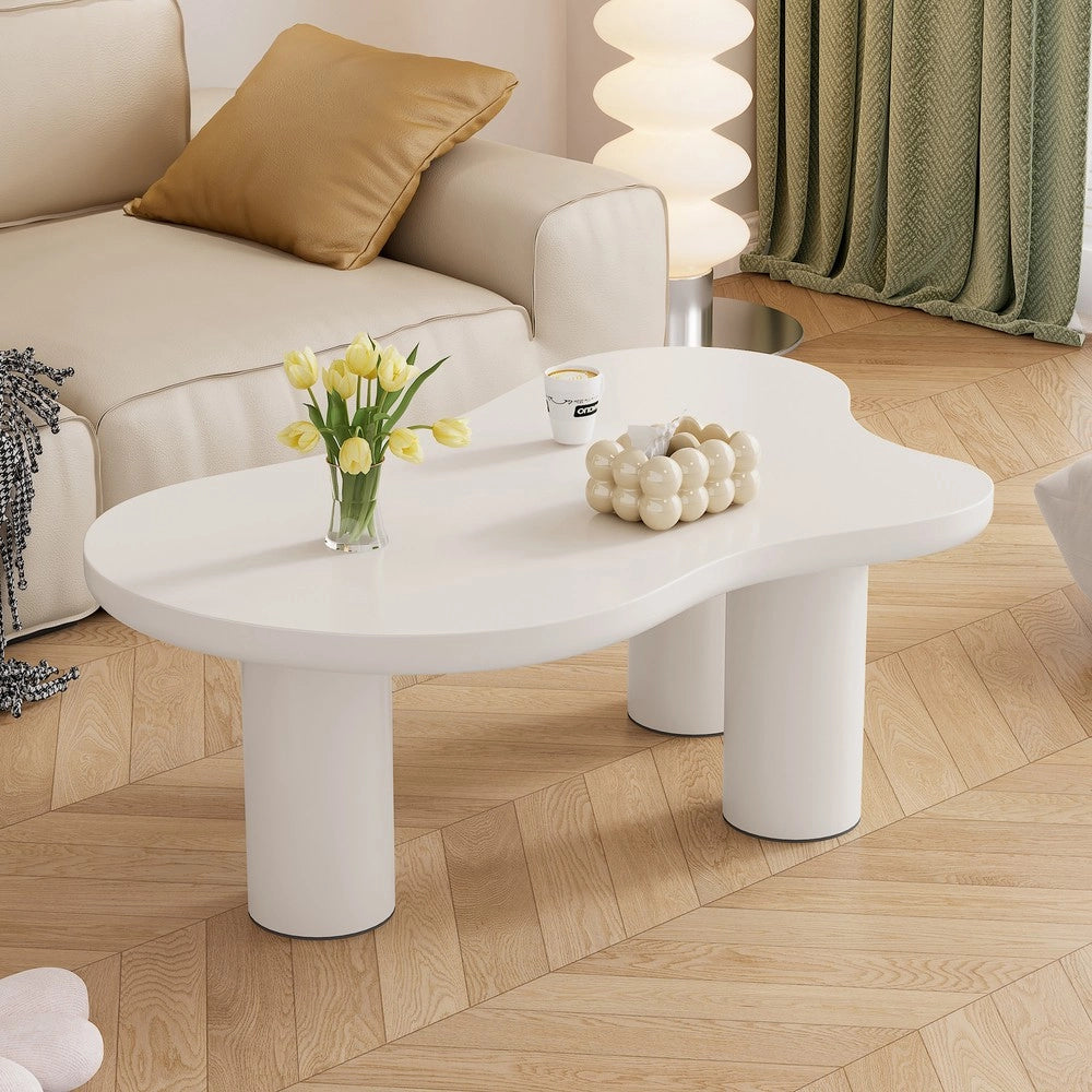 Tavolino da Caff¨¨ Forma Nuvola ¨C MINIMAL ¨C MDF e PVC, 107x66x40.5 cm