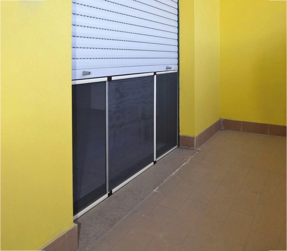 Zanzariera 100x70 cm estensibile fino a 193 cm con scopetta