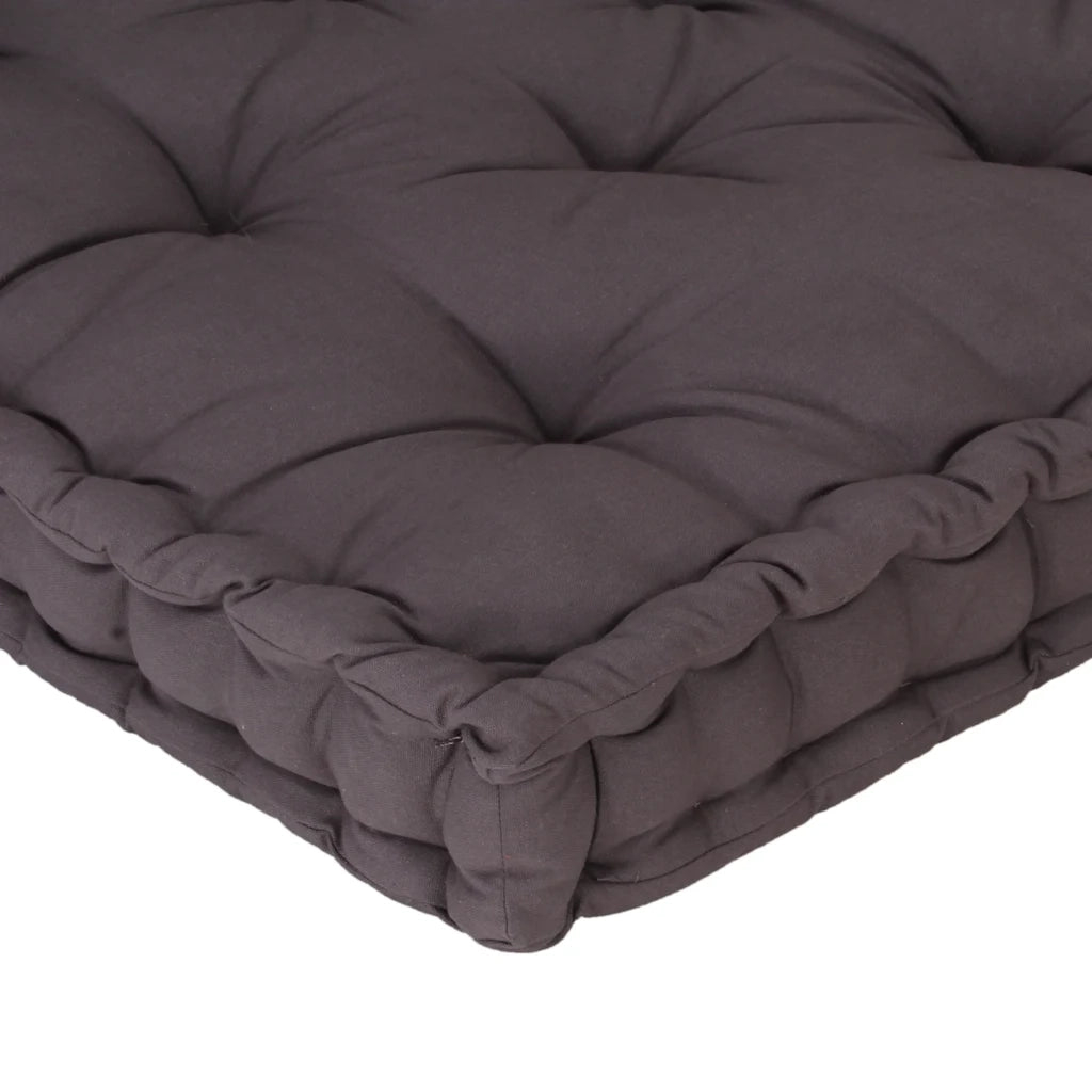 Cuscino per Pallet e Pavimento in Cotone 120x80x10 cm Antracite