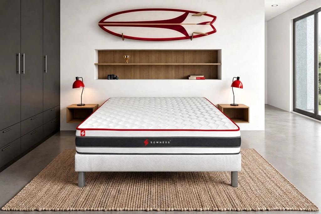 Materasso 160x200 cm Molle insacchettate e memory foam - Energy
