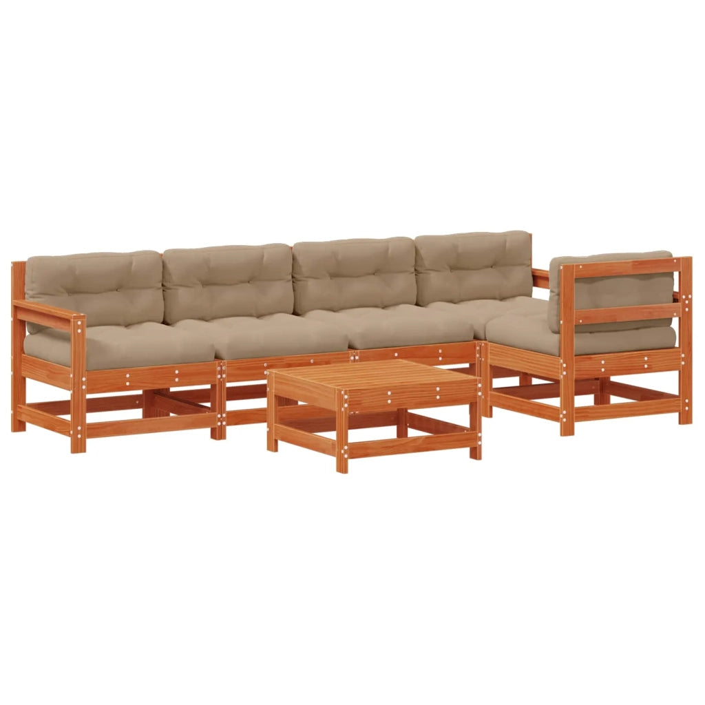 Set Lounge da Giardino 6 pcs Marrone Cerato 3418121