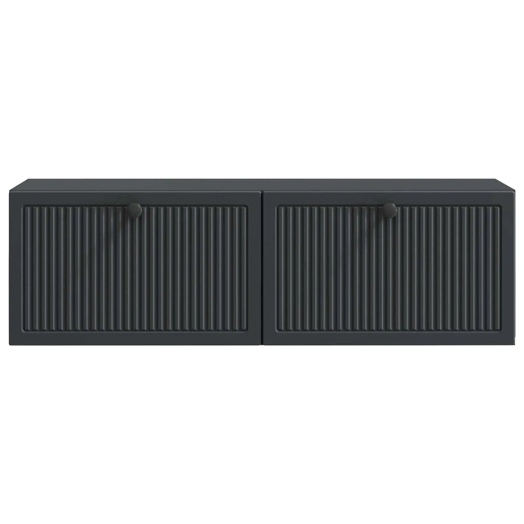 Mobile Porta TV da Muro-Credenza per TV sospesa Montaggio a parete Nero 98 x 31 x 30 cm 531606