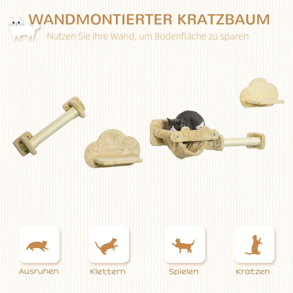 Casetta per Gatti con Amaca e Piattaforme ¨C Minimal ¨C Beige