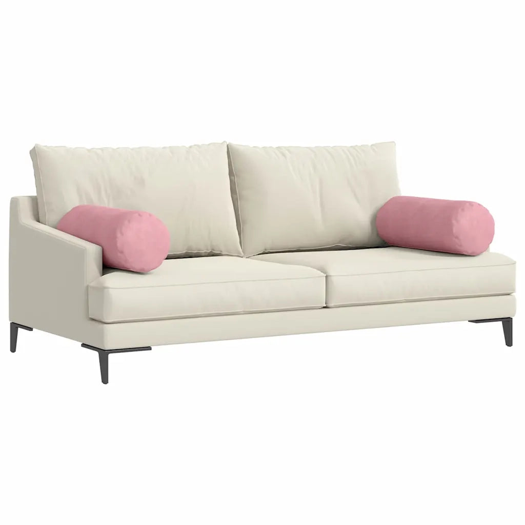 Cuscini a rullo 2 pcs Rosa Ø 25 x 70 cm Tessuto in Cords 42014332