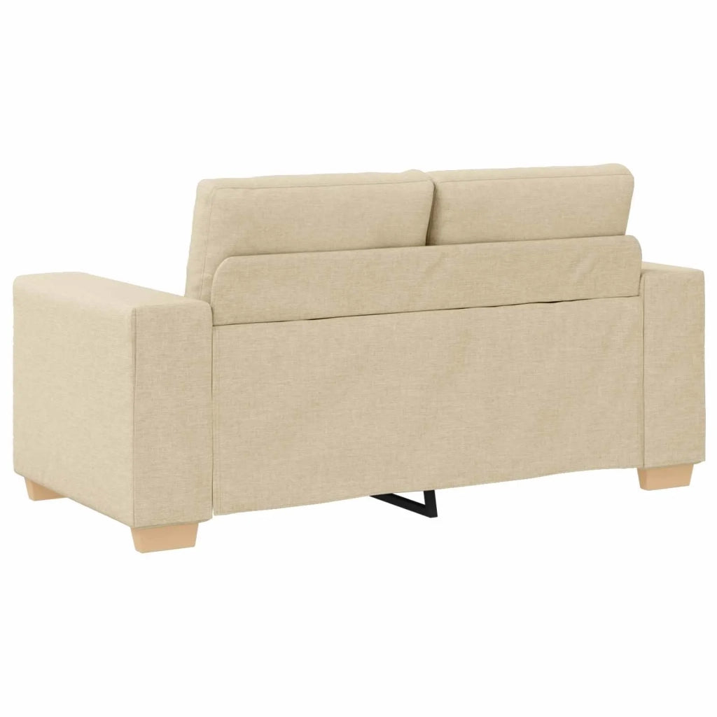 Divano | Divano da soggiorno | Sofa a due posti con cuscino Crema Tessuto