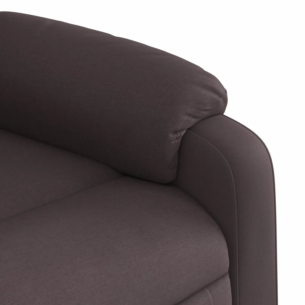 Poltrona Reclinabile Marrone Scuro in Tessuto 373579