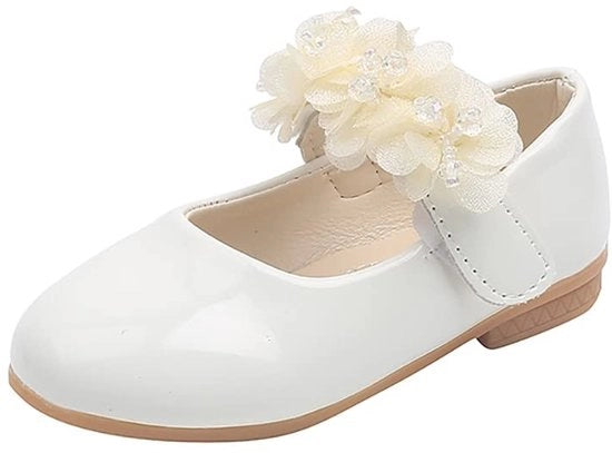 Scarpe da bambina con fiori - stile comodo - chiusura con elastici - eleganti scarpe da vestito