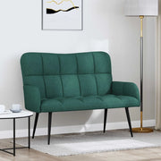 Sofa a Due Posti Verde Scuro 115 x 61 x 87 cm Tessuto 42028934