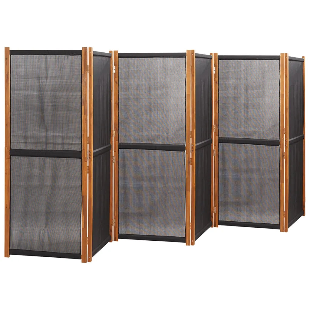Divisorio Ambienti | Divider per stanze | Paravento a 6 Pannelli Nero 420x180 cm